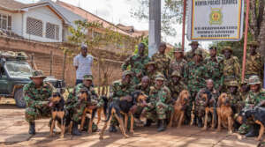 The canine unit at a training course this year