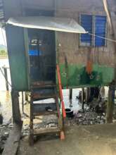 House on the edge of the ocean