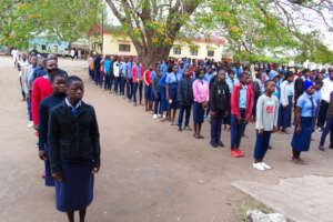 Morning gathering of students