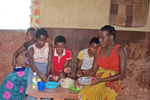 boarding school students having meals
