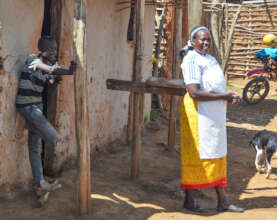 Margaret, Samburu, at her cafe in Longewan