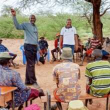 Hilary from CPIK, center, at a warriors training