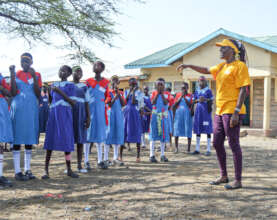 Monica from CPIK at a children's peace camp