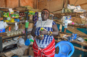 Chepsait, a Pokot businesswoman, in her shop