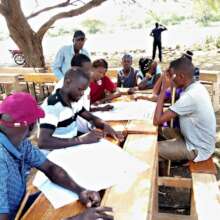 Hard at work during a training in Kiserian