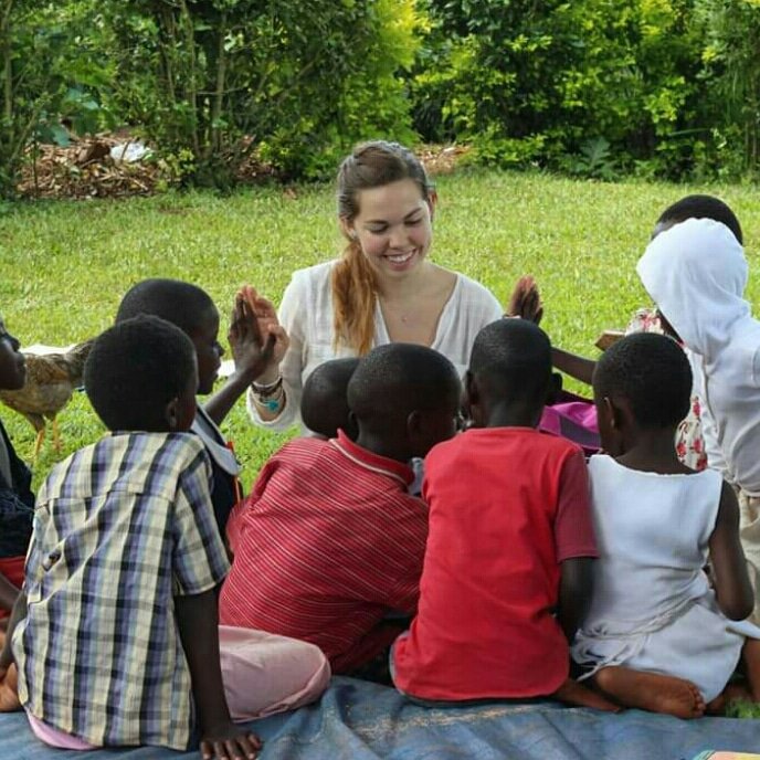 A perimeter wall to a children's home in Uganda