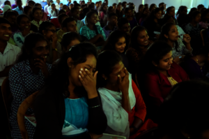Students enjoy movie day together