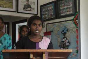 Rehearsing for the annual speech competition