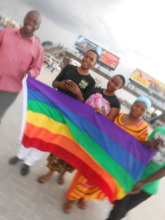 LGBTQ individuals at the first Pride in Tanzania