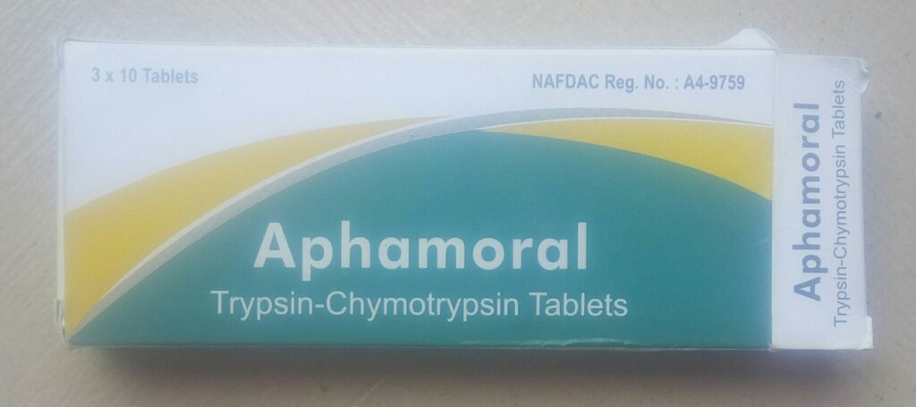 Packet of chymoral drug