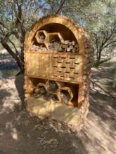 Insect hotel at pollinator garden