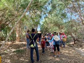Walking the interpretive trail
