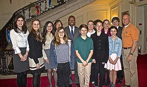 Palmyra students and his Excellency, Paul Altidor