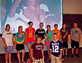 Some of the many students involved in our project