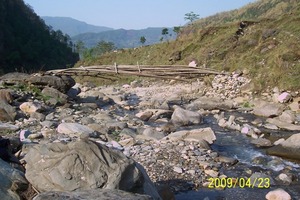The existing bridge to school