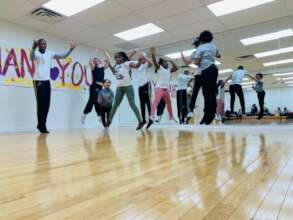 A MindLeaps dance class in the Bronx, New York