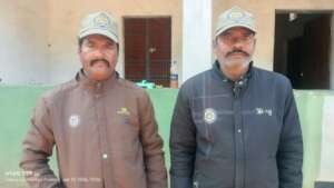 Two Patrollers in Warm Winter Jackets