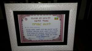Project recognition award