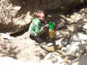 The stream before the  building of the check dam