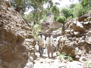 the crick before the check dam was built