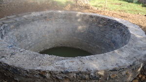Surface water harvesting system under construction