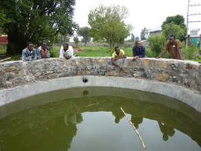 harvested water in the demonstration site