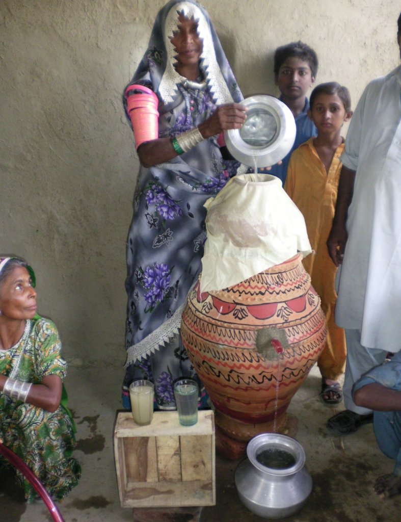 A women using Nadi filter units
