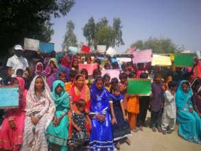 Women group celebrating world water day
