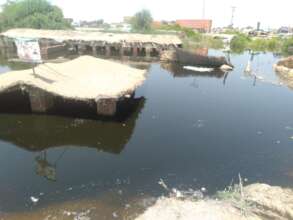 houses in flood water