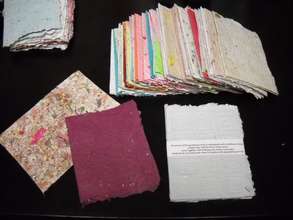 Handmade cards from junk mail embedded w/seeds