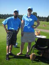 Clients and staff help at the tournament.