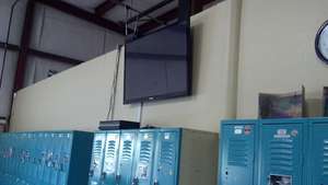 New wall mount TVW in client lunchroom