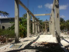 The centre under construction