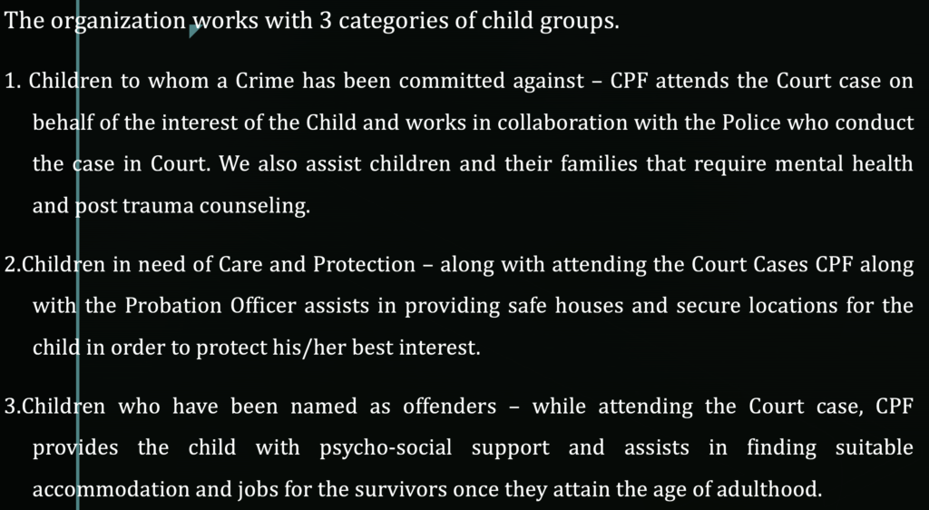 Child Advocacy Centre-for child survivors of crime