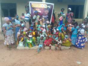 Some beneficiaries showing their cards in Jantong-
