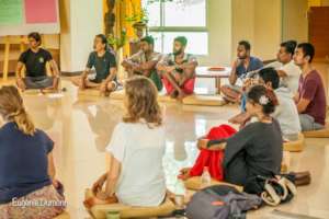 Young people exploring Auroville