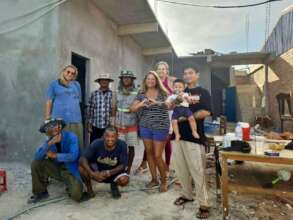 Board member Micaela (centre) visiting Tiny Toones