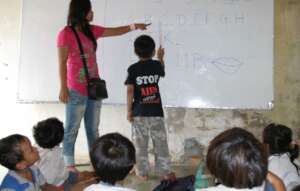 English class run by a volunteer