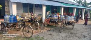 Business cart for door to door water service