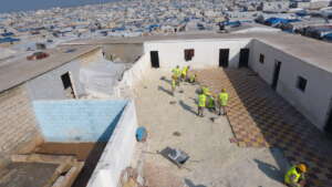 Construction of classrooms in camps