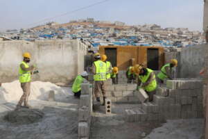 Classrooms construction in camps
