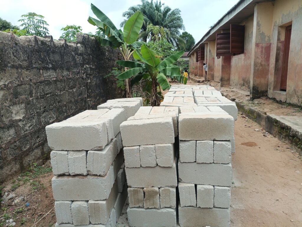 Blocks and the school back building