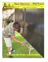 students painting the wall