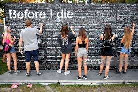Before i die wall