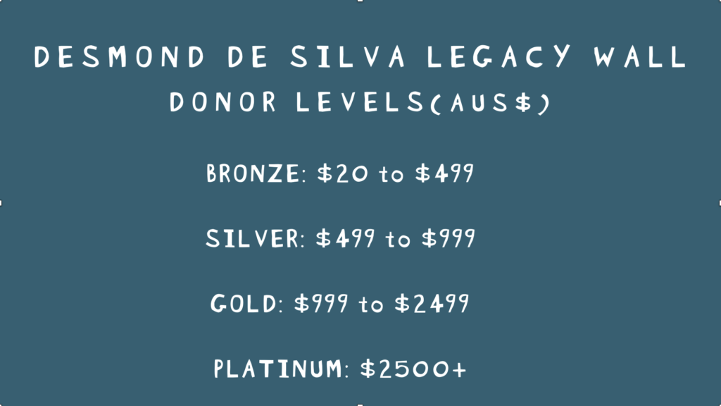 Donate to the Desmond De Silva Development Centre