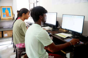 Youth at the computer center