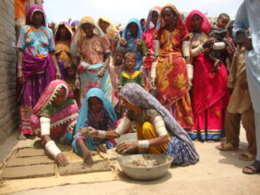 women finalizing stove