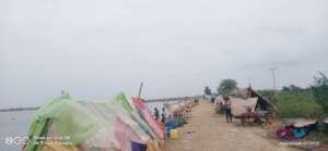 Crops in floods damaged 100%