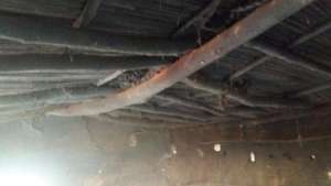 Roof blackish due to Traditional Cooking stove use