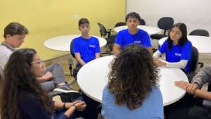 Youth participating in the career workshop